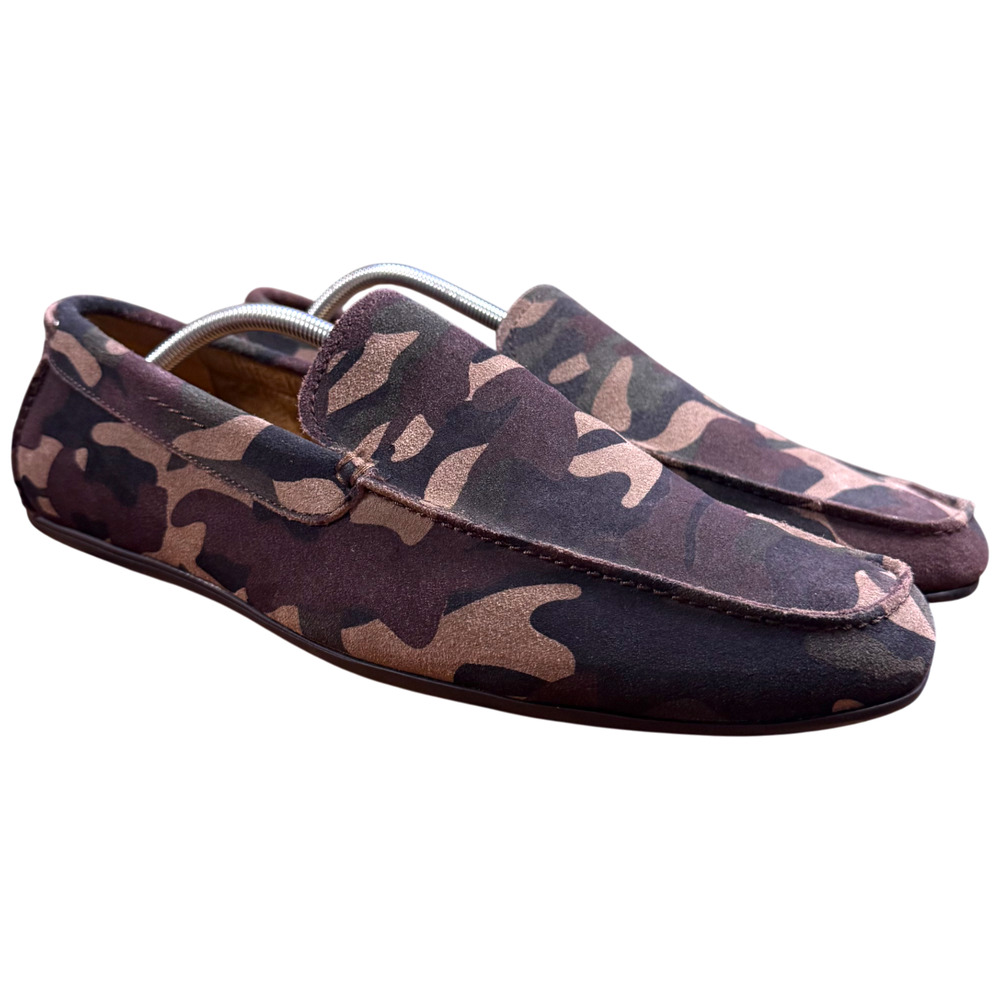 ALFANI Bromley Men's 12M Suede Driving Loafers Camo Comfortable Flat Shoes - Picture 7 of 12